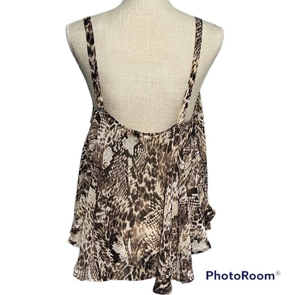 Show Me Your MuMu Silky animal print hi-low Flowy tank top - Picture 4 of 4